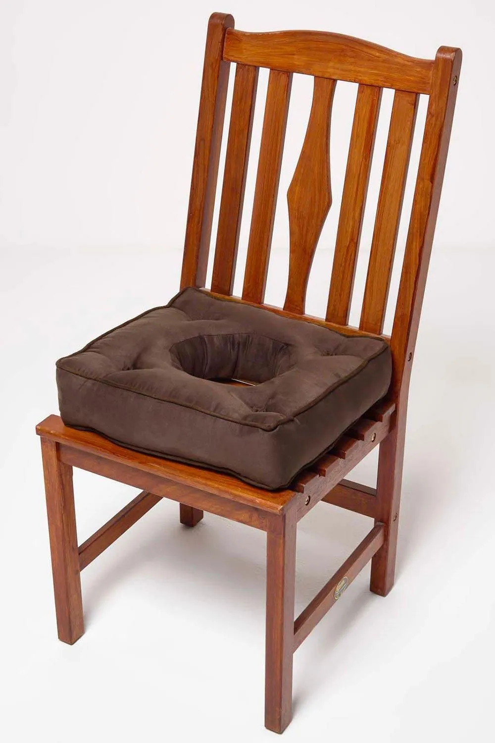 Homescapes Faux Suede Coccyx Cushion with Ties in Brown 6