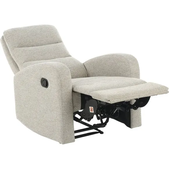 Rena Tonal Faux Linen Manual Recliner Armchair 3