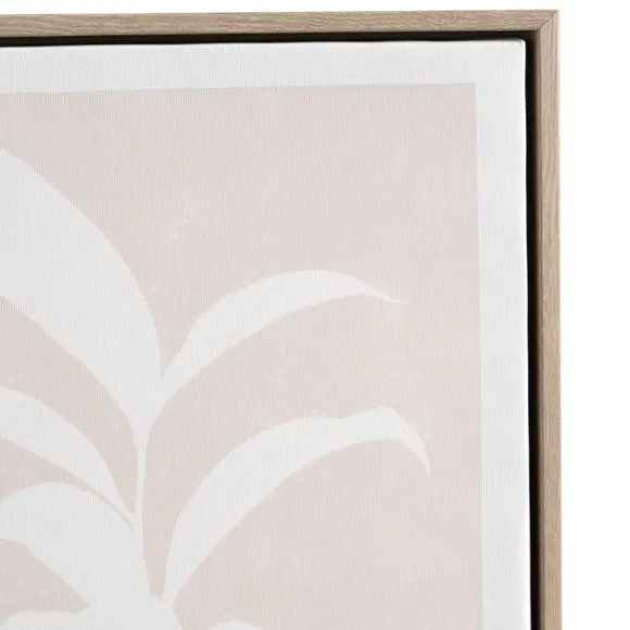 Set of 2 Natural and Black Leaf Print Framed Canvases 5