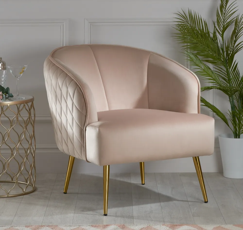 Bella Pink Fabric Chair