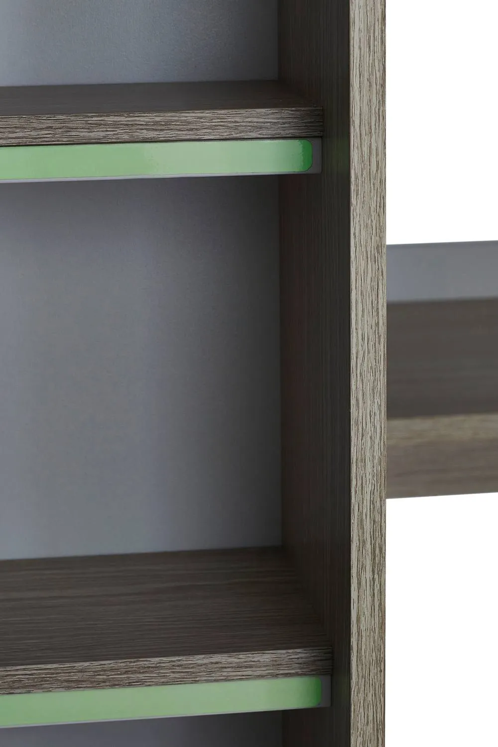 Julian Bowen Ocean Single White & Wood Effect Highsleeper Loft Bed with Desk 5