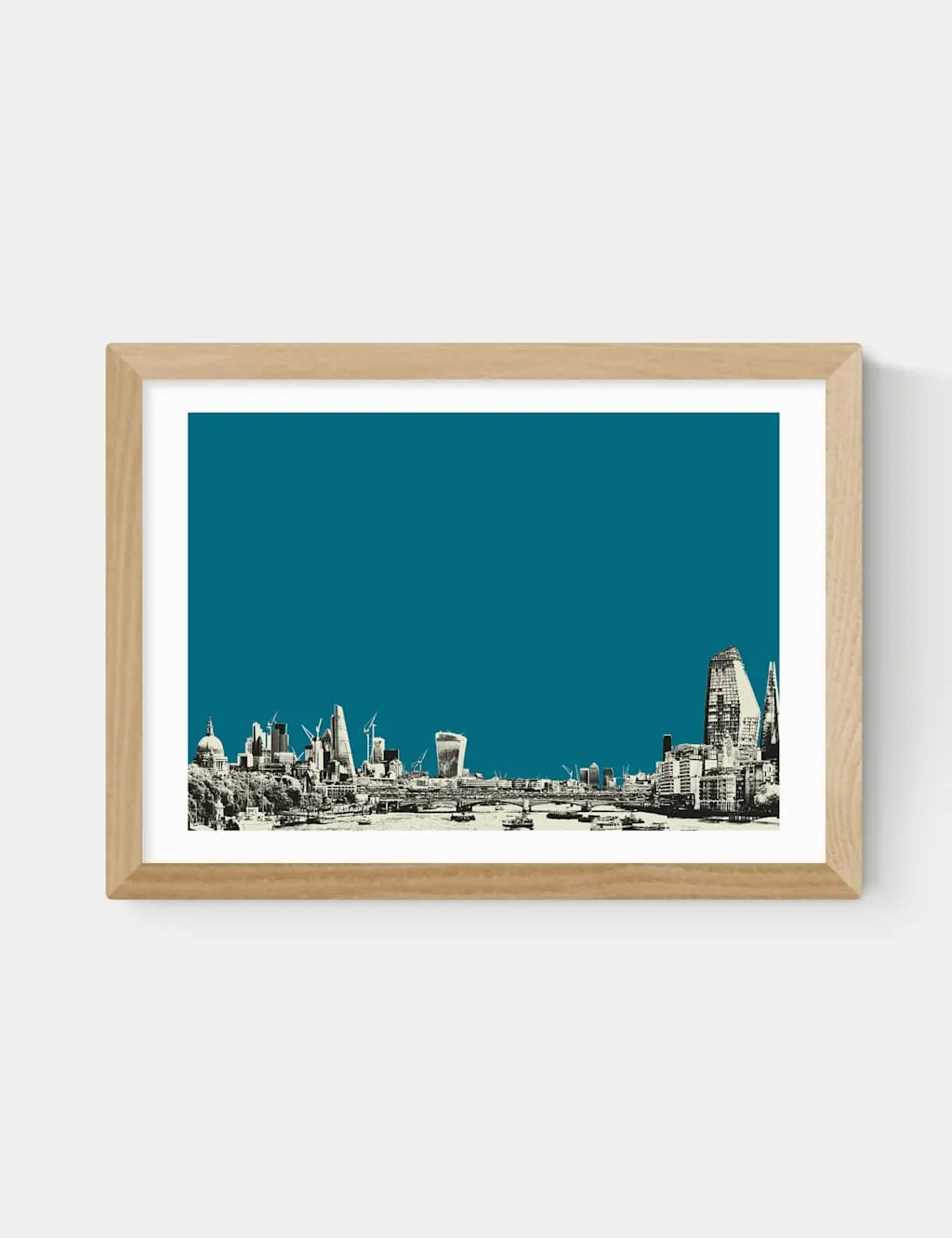 East End Prints North & South Framed Art Print Natural