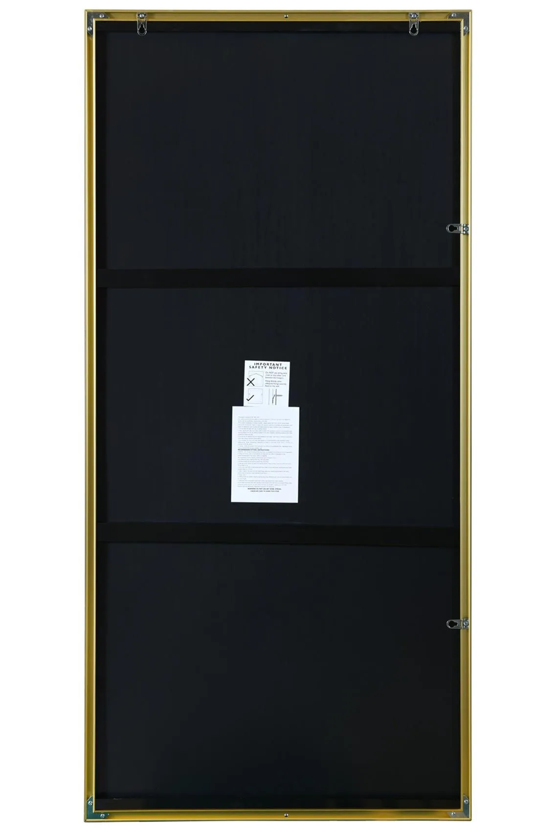 MirrorOutlet Gold Aluminium Edged Wall Leaner Mirror 68" X 33" (174 X 85CM) 3