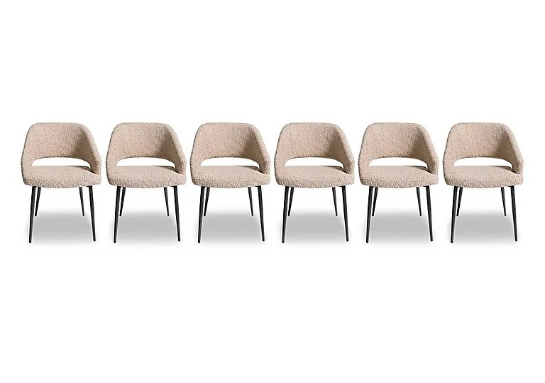Romeo Set of 6 Fabric Dining Chairs - Dining Room Furniture - In Time for Christmas