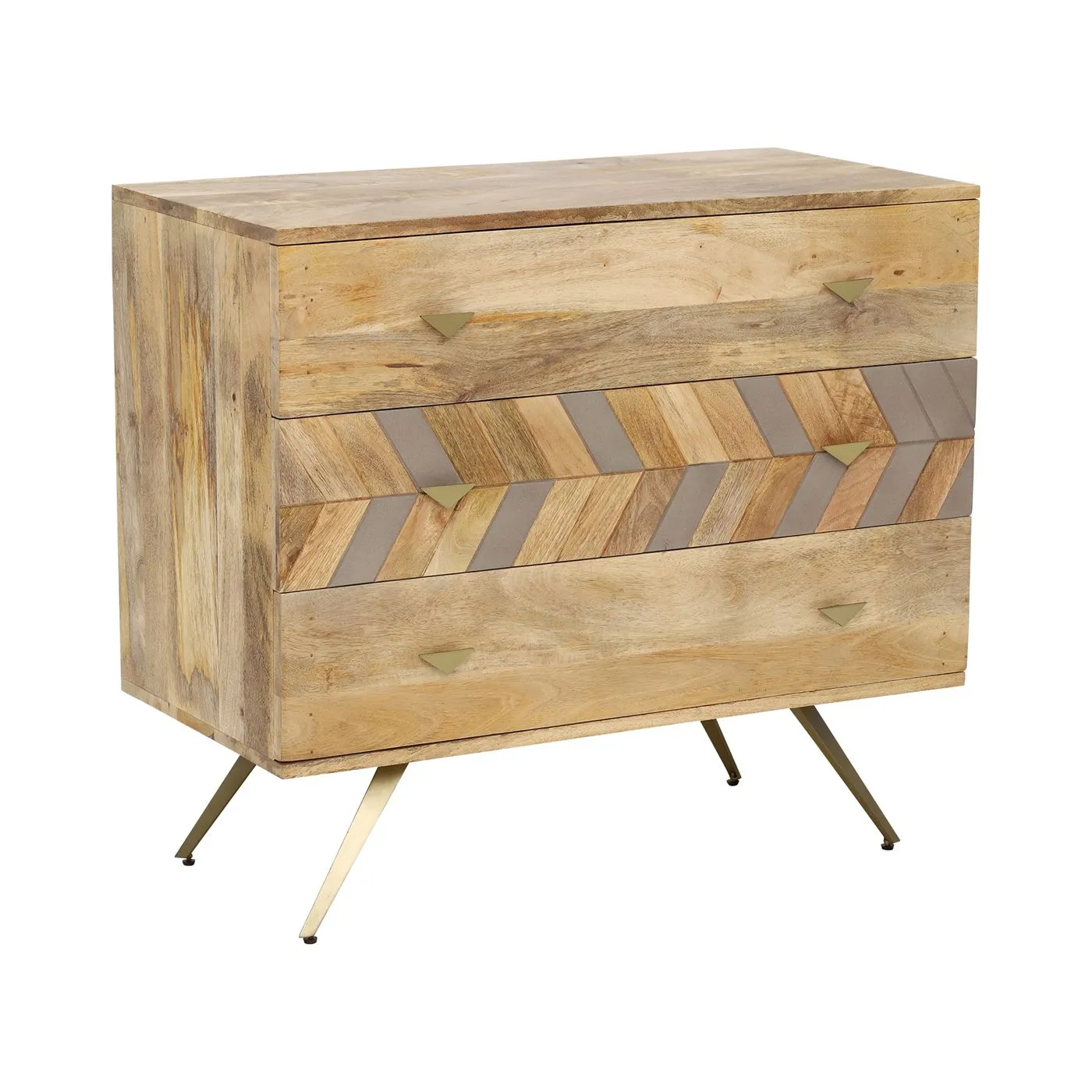 Leif Chest of 3 Drawers, Natural Mango Wood