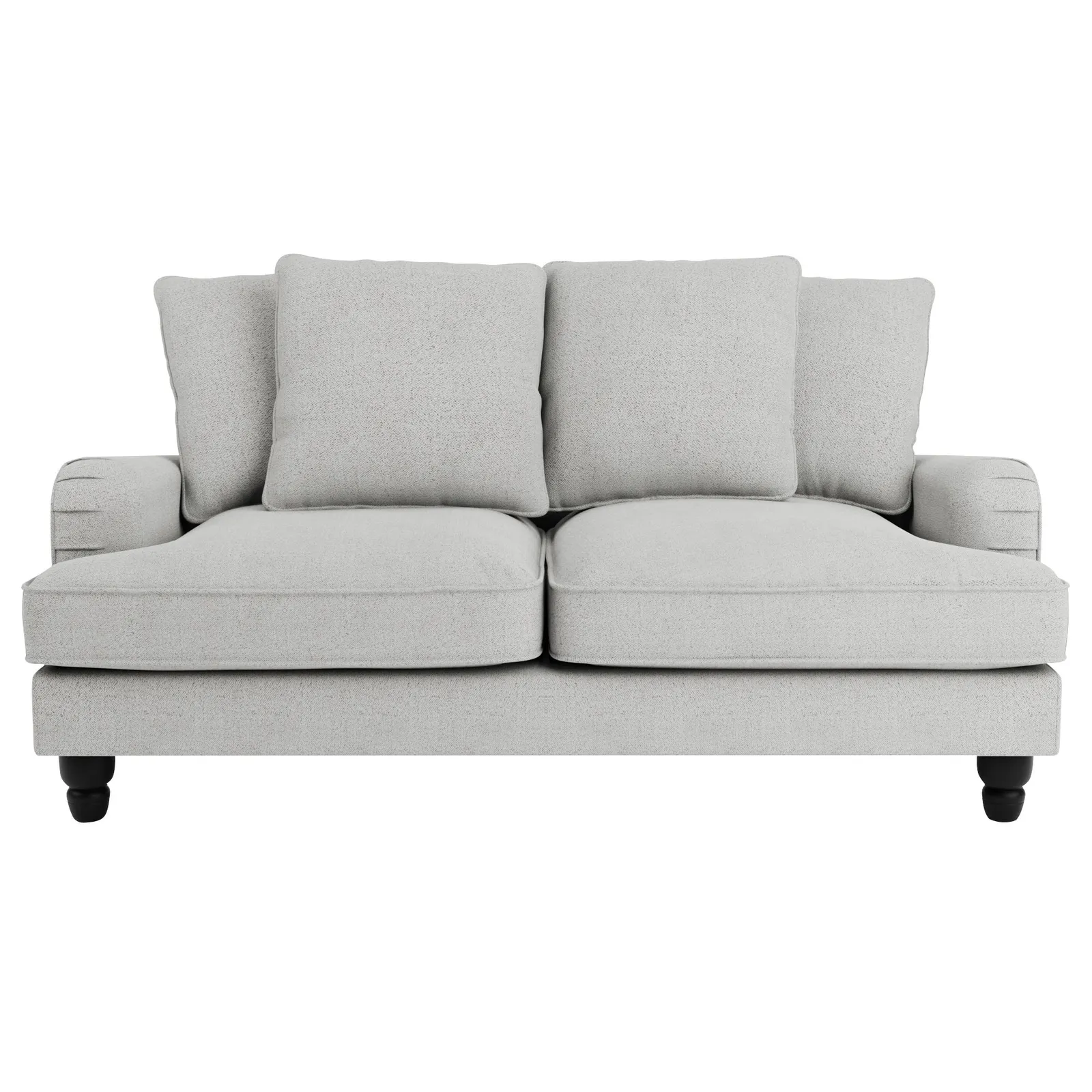 Beatrice Boucle Scatter Back 2 Seater Sofa Light Grey