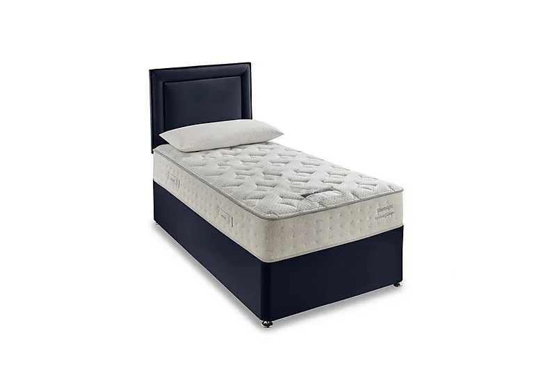 Revitalise Ortho 1400 Divan Set - Single - Smooth Velvet Maritime