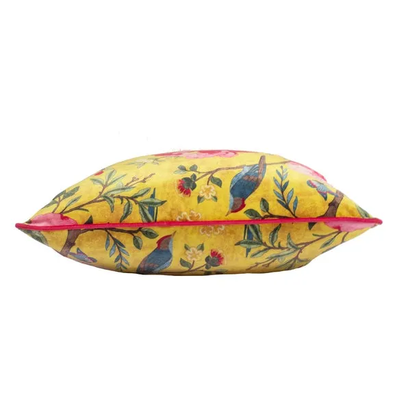 Paoletti Chinoiserie Gold Floral Cushion 3