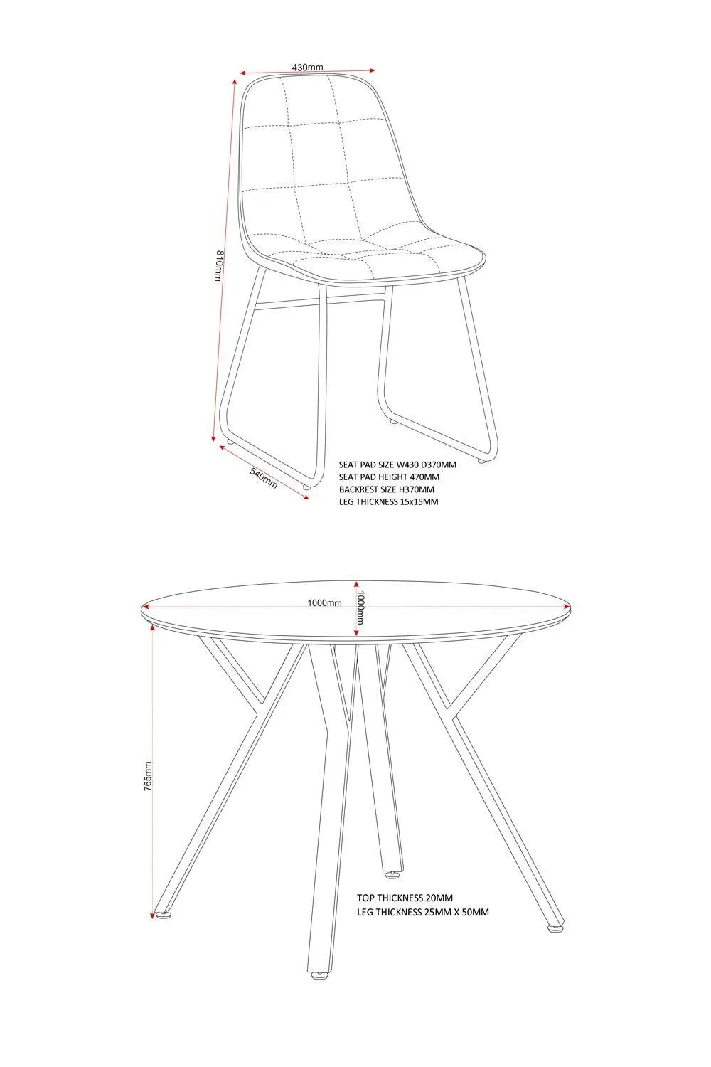 Seconique Athens Round Dining Set with Lukas Chairs in Grey 6