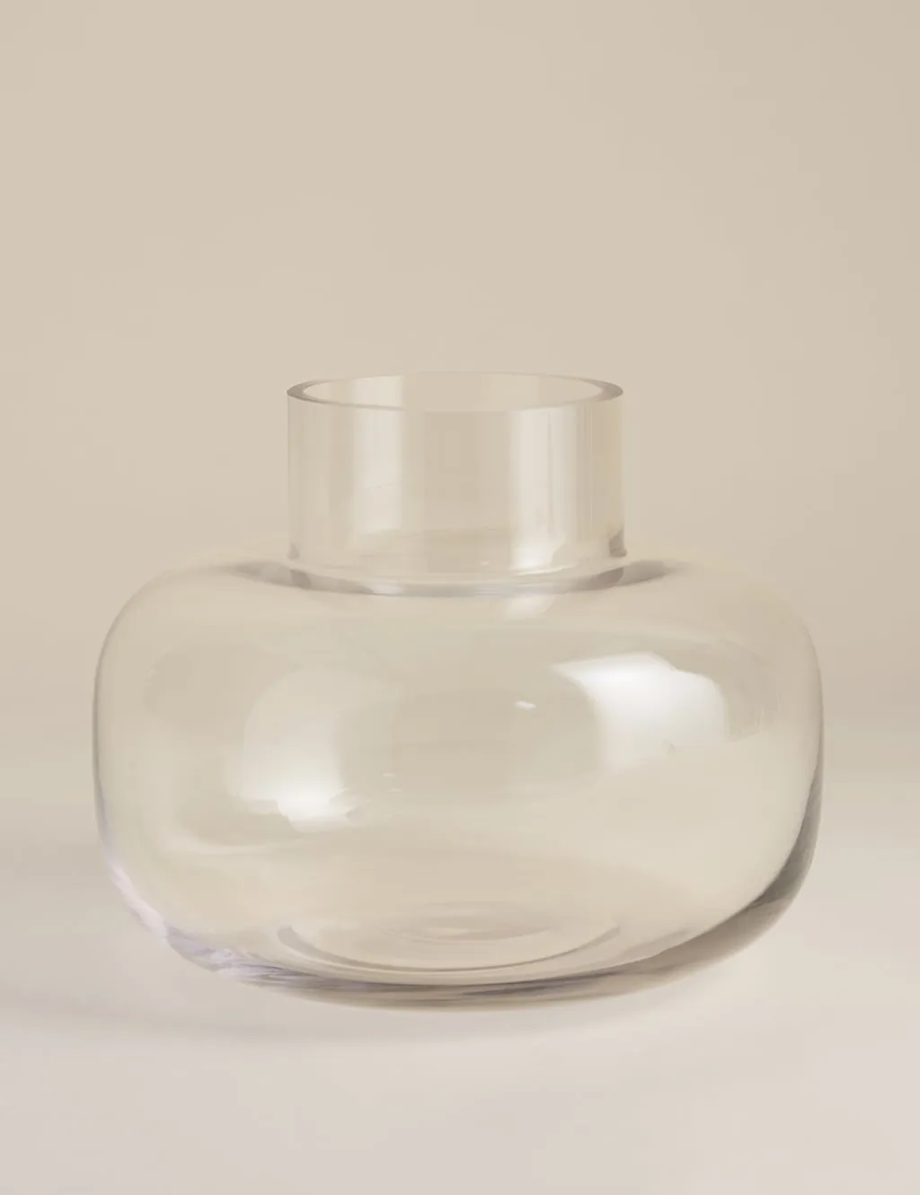 M&S Medium Squat Vase Clear