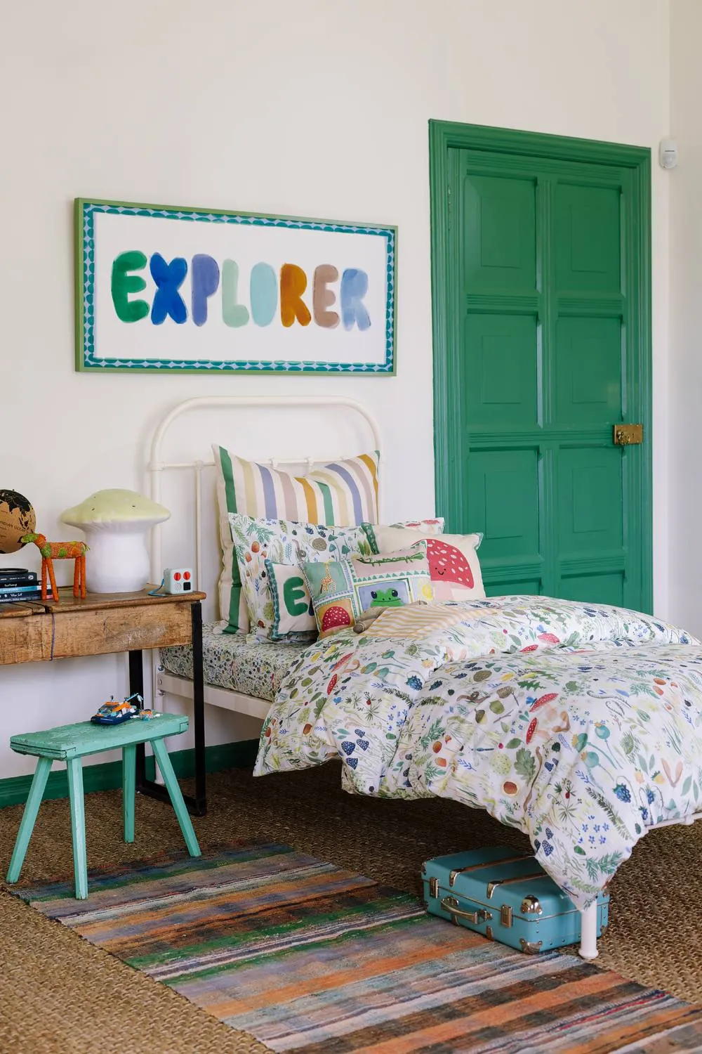 Wee Blue Bell 'Garden Explorer' Duvet Cover Set in Green