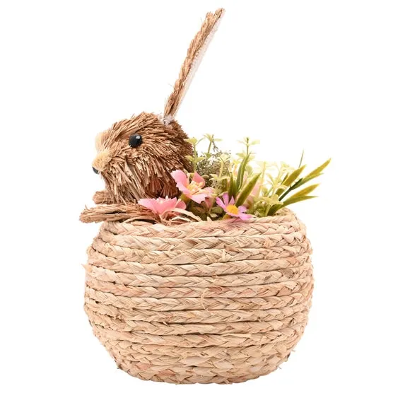 Eggstraordinary Gift Co. Easter Bunny Faux Flower Decoration 4
