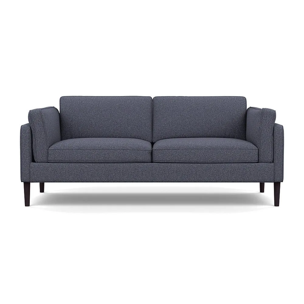 Heal's Sonno 3 Seater Loop Boucle Navy Wenge Black Feet 1