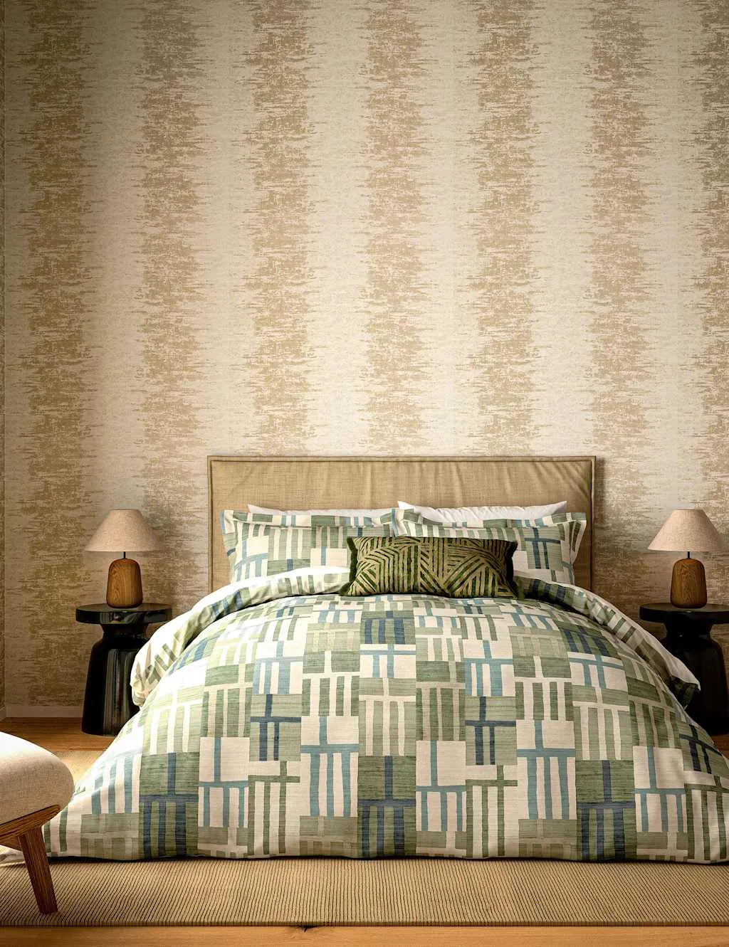Harlequin Pure Cotton Monolith Bedding Set Jade
