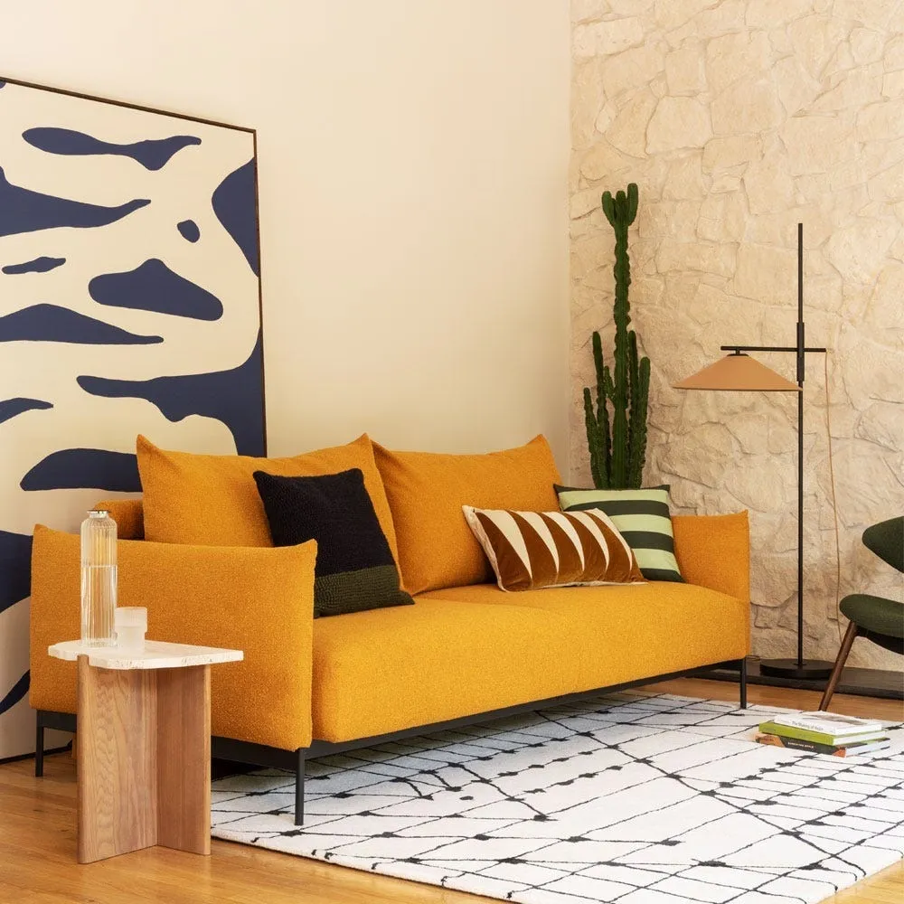 Heal's Otto Sofa Bed Boucle Ochre 4