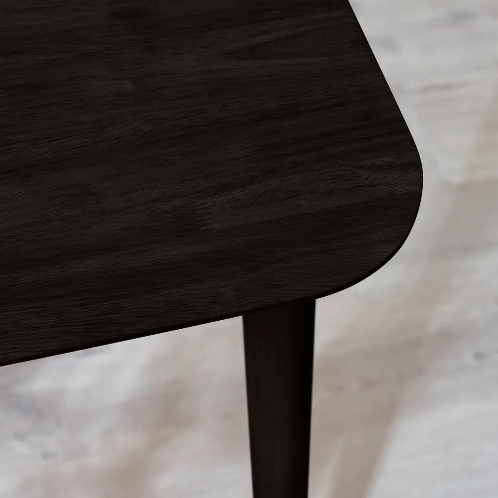 FurnitureboxUK Lynton Rectangular Black Solid Wood 4 Seater Dining Table 4