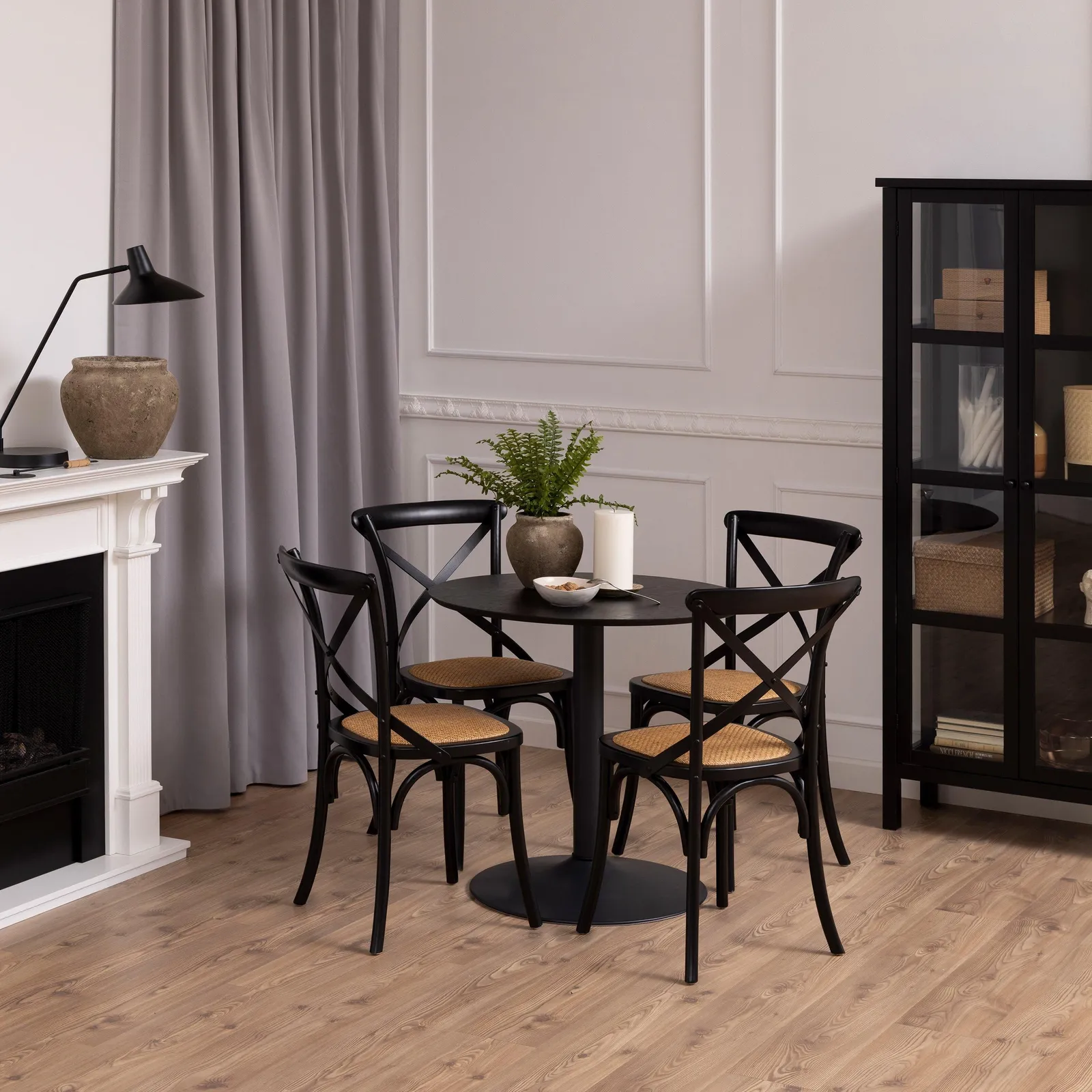 Furniture To Go Ibiza Small Round Café Table in Black 3