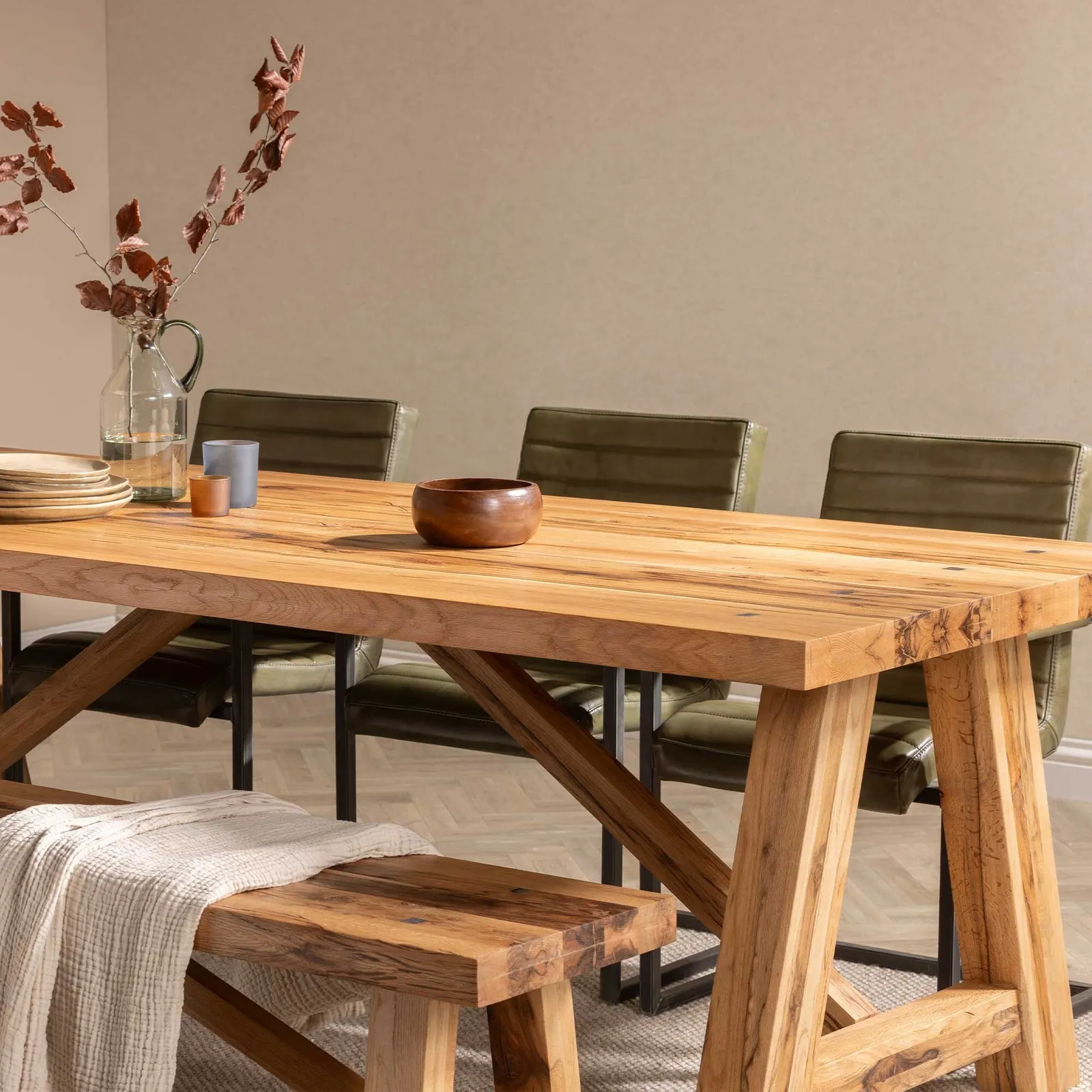 Pure Furniture Canterbury Dining Table 240Cm, Brown Oak | Barker & Stonehouse 5