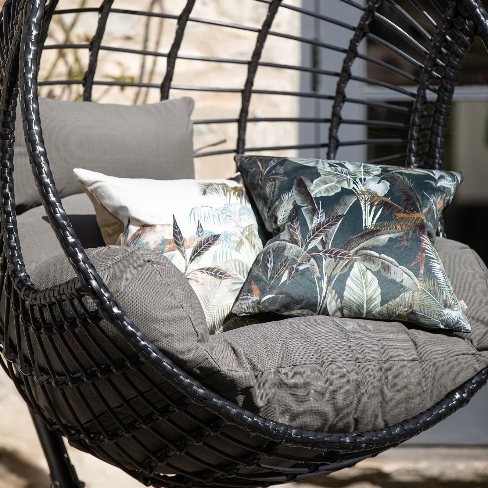 Castello Hanging Chair, Black | Barker & Stonehouse 5