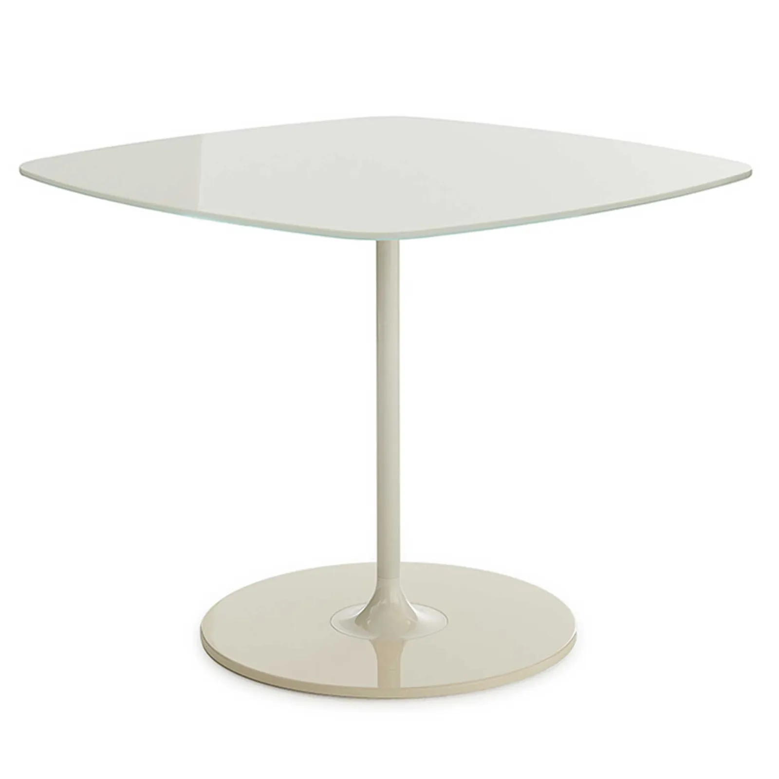 Kartell Thierry Side Table 50X50X40 White Glass | Barker & Stonehouse 3