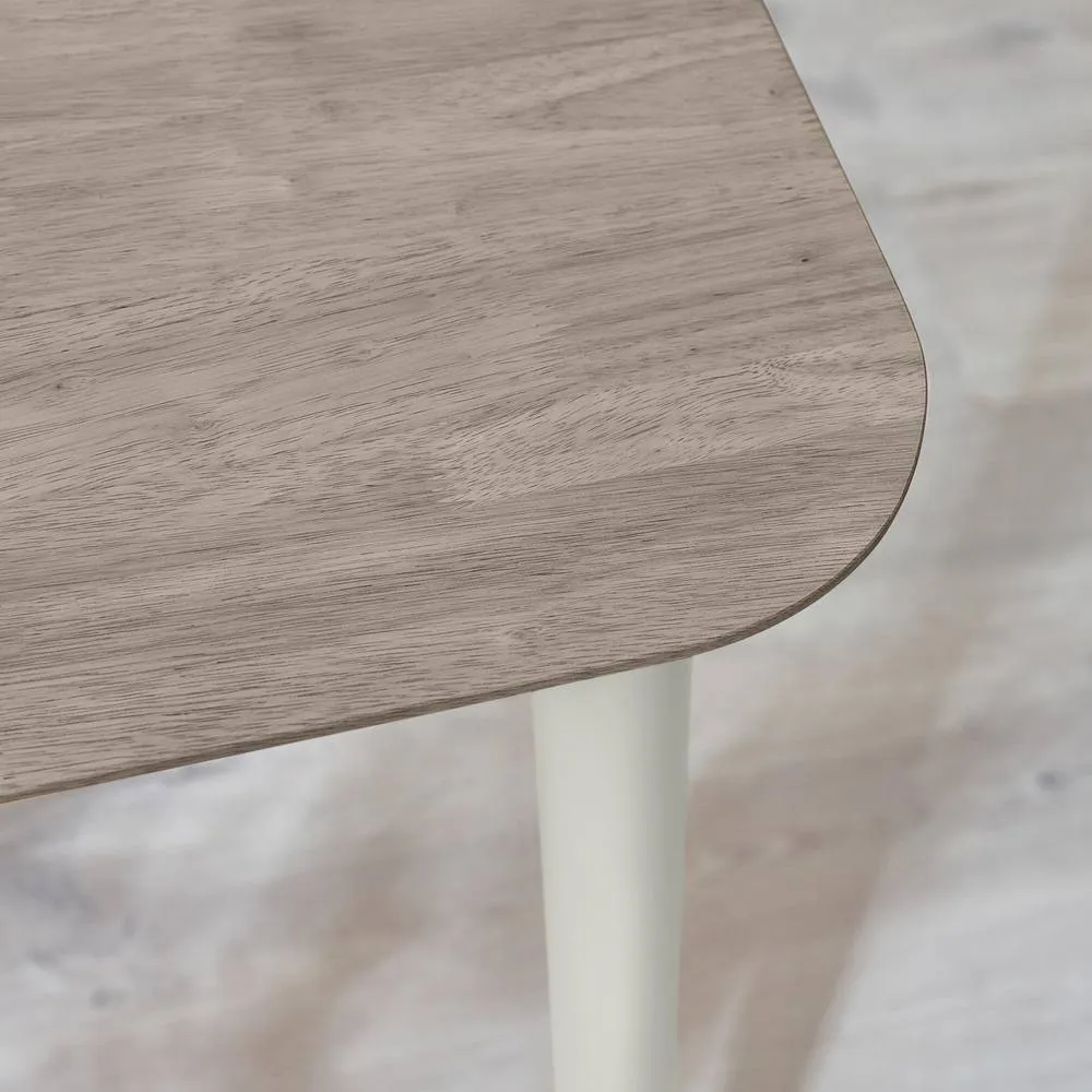 FurnitureboxUK Lynton Large White & Grey Wooden Dining Table with 4 Chairs & Bench in Light Grey 5
