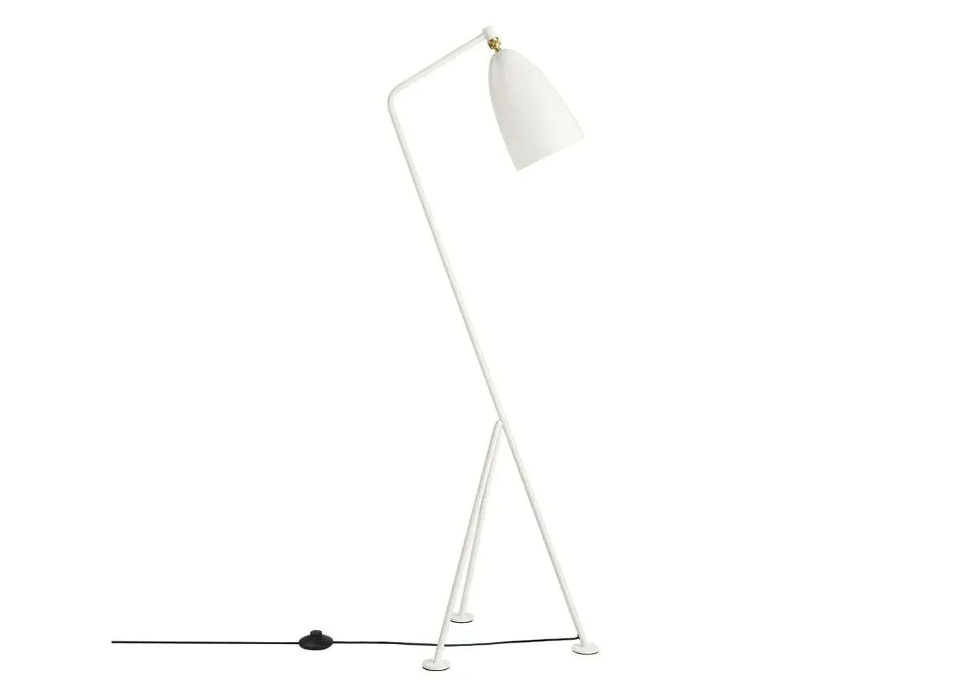 Gubi Gräshoppa Floor Lamp Glossy Alabaster White
