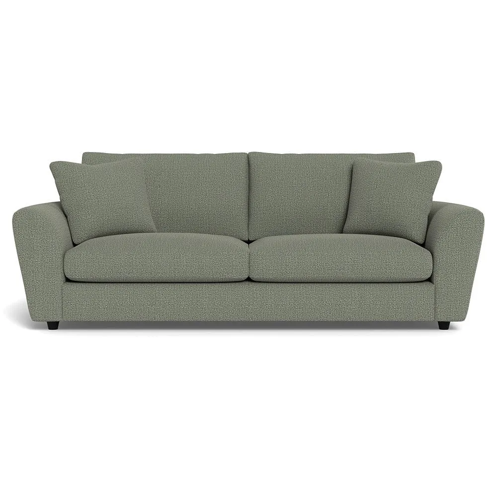 Heal's Snooze 5 Seater Sofa Boucle Tweed Lapis Black Feet 1