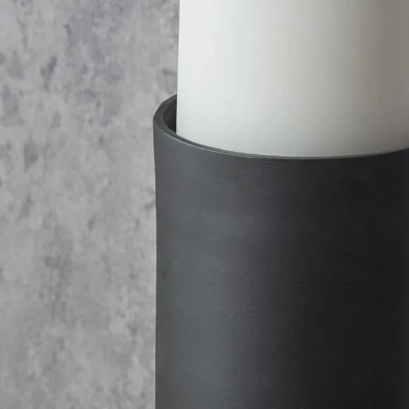 Matt Black Pillar Candle Holder 4