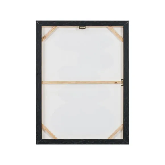Black & Natural Stone Design Framed Canvas 5