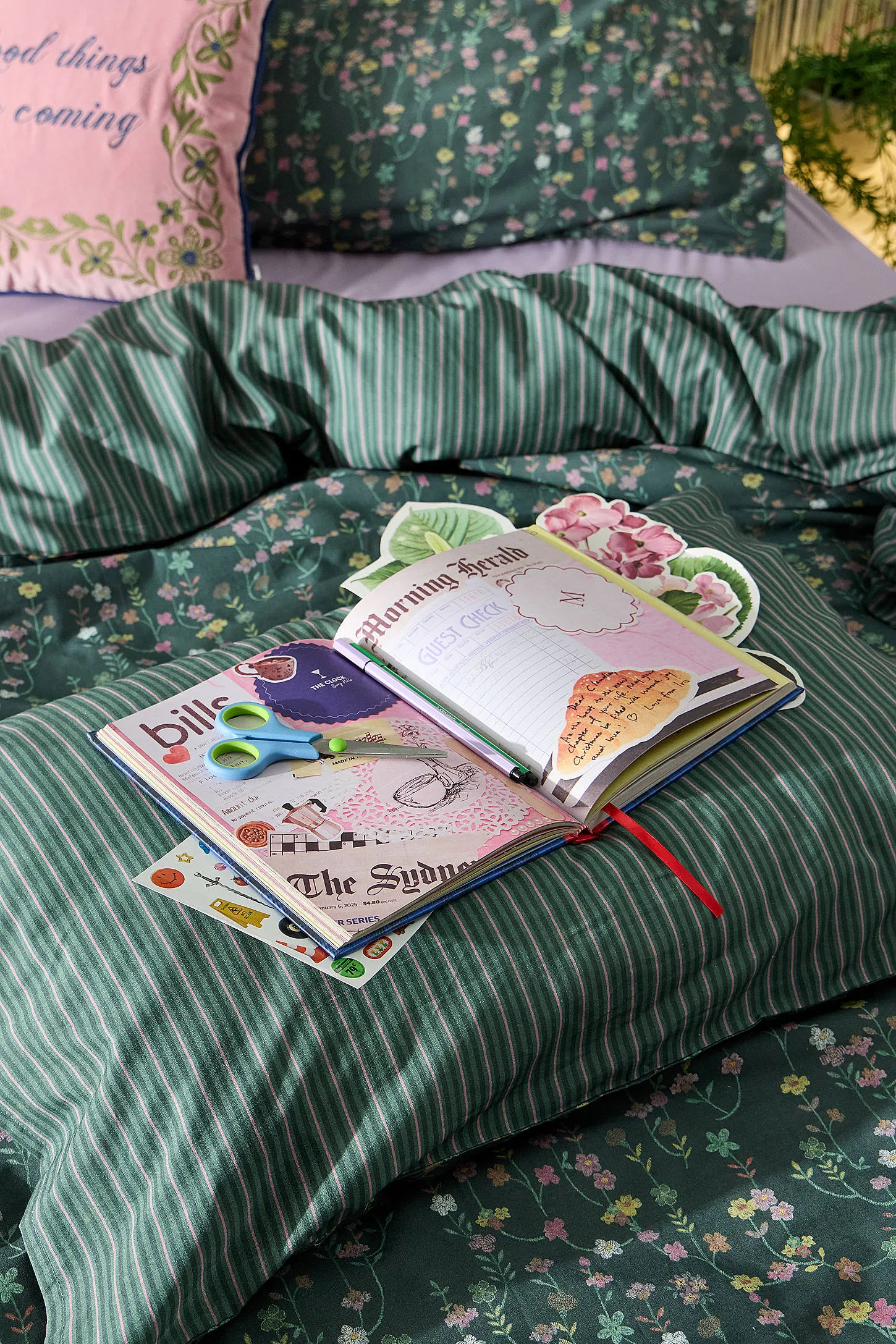 Green Dollymix Duvet Set - Dark Green Single 3
