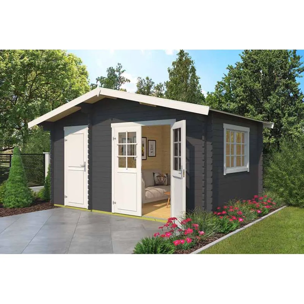 Lasita Maja Ltd Keila 34-Log Cabin, Garden Room, Home Office - L475.9xW350xH256.5 cm in Natural 3