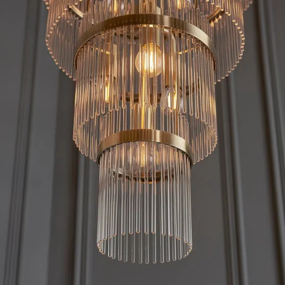 Vogue Langdon Grand Art Deco 21 Light Adjustable Chandelier 2