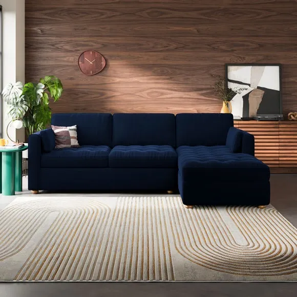 Zoe II Velvet Corner Storage Sofa Bed 2