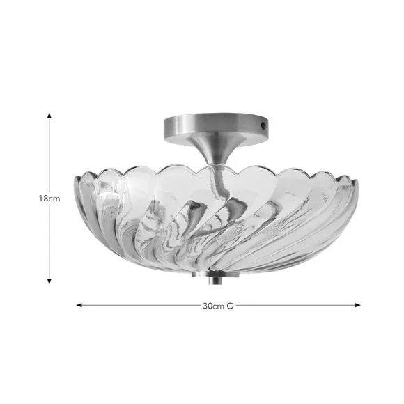 Lucille 2 Light Semi Flush Ceiling Light 6