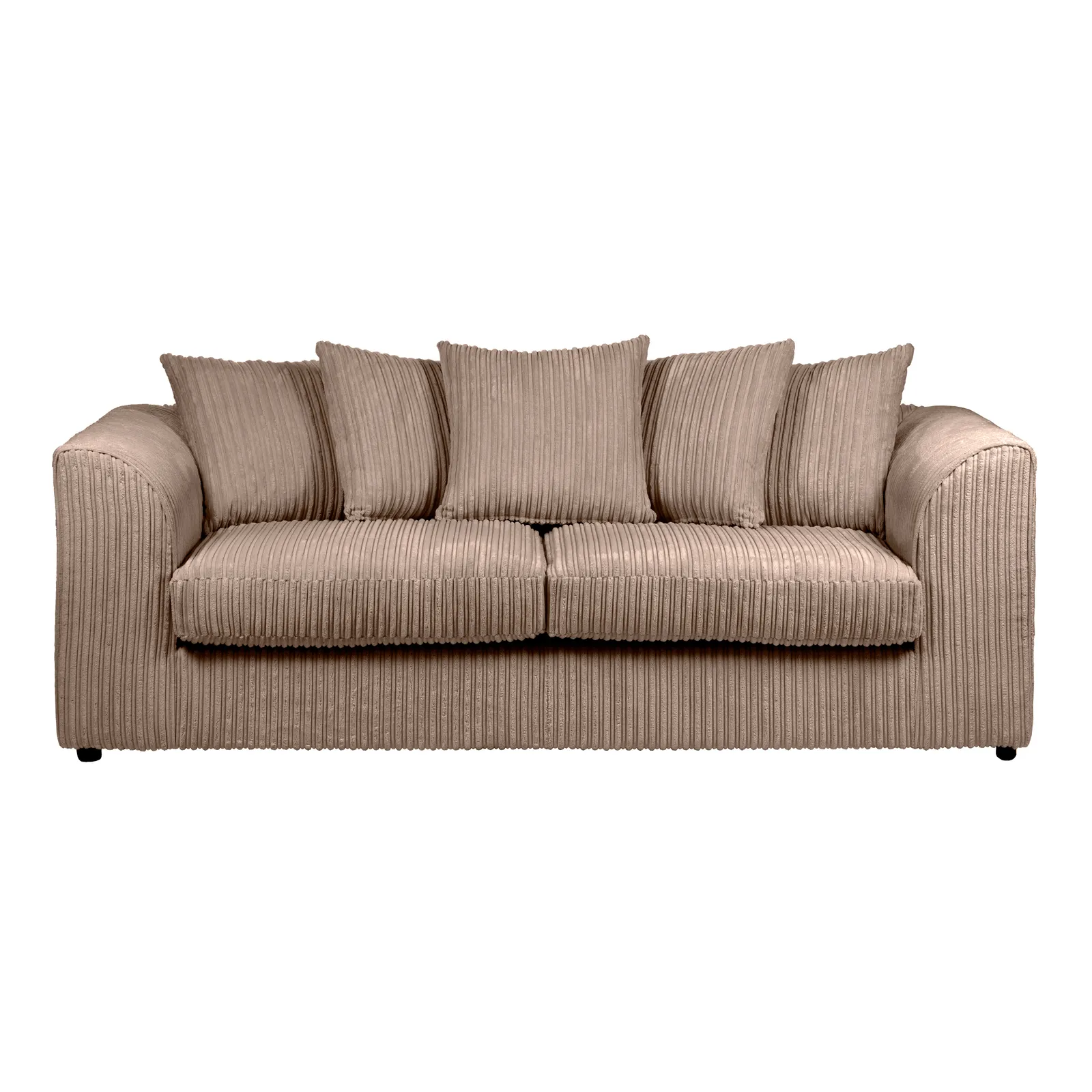 Blake Jumbo Cord 3 Seater Sofa Brown