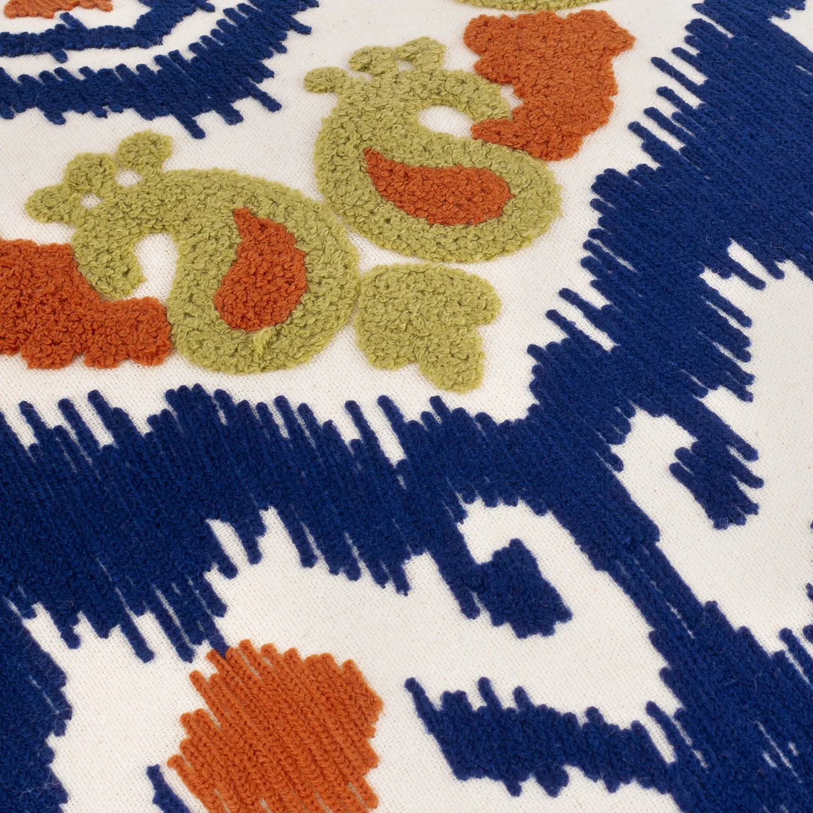 Paoletti Henderson Embroidered 100% Cotton Cushion in Orange 6