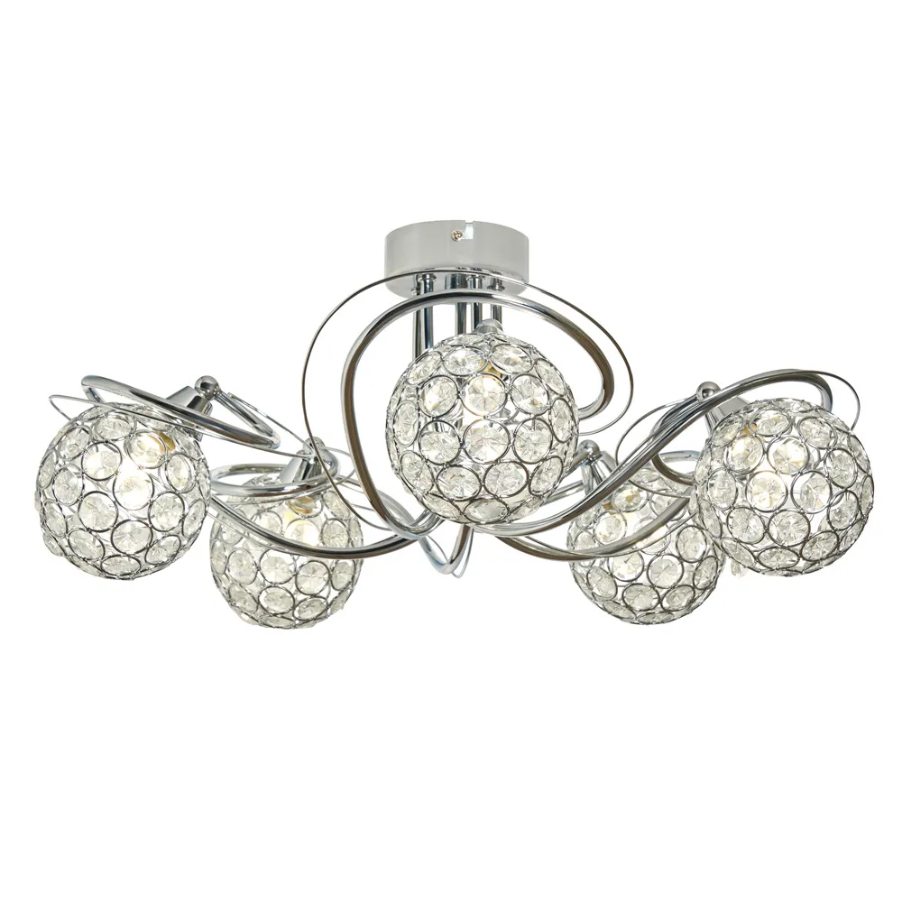 Orianna Flush Light, Chrome