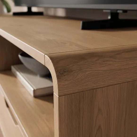 Edda Standard TV Unit for TVs up to 55", Oak Effect 4