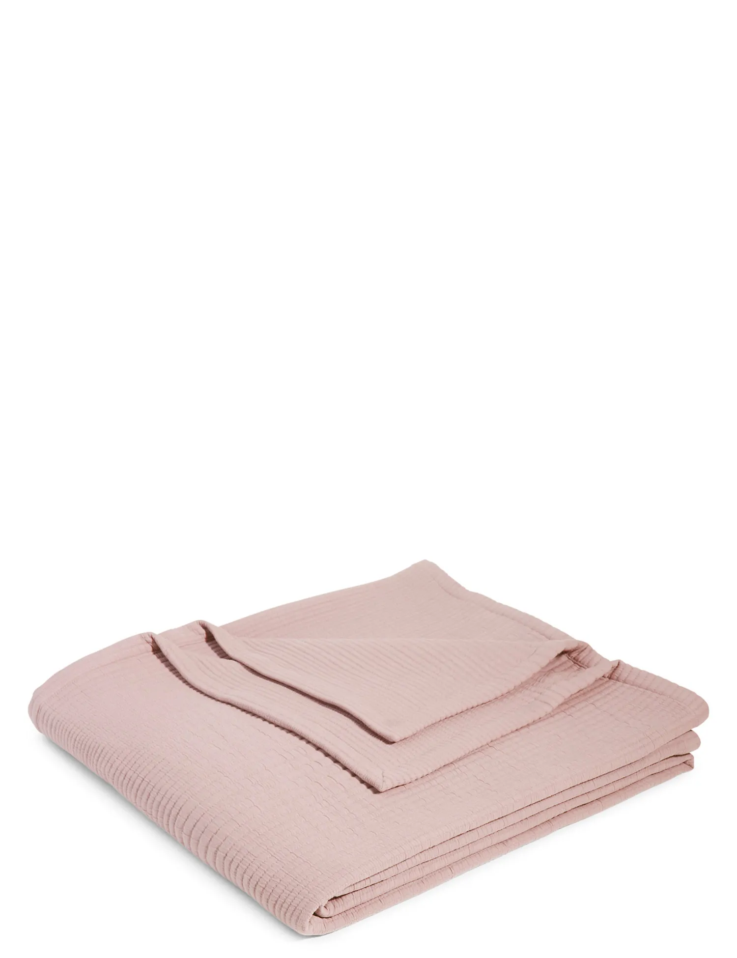 M&S Cotton Rich Ribbed Quilted Throw