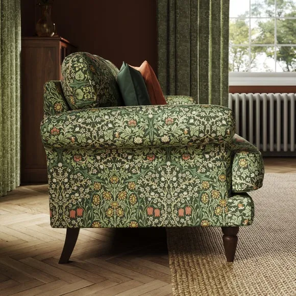 Jolene William Morris Blackthorn Print Velvet 3 Seater Sofa 3