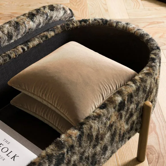 Marley Leopard Print Faux Fur Storage Ottoman 3