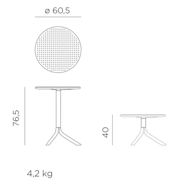 Nardi Step Low Round Table with 2 Net Lounge Chairs 4