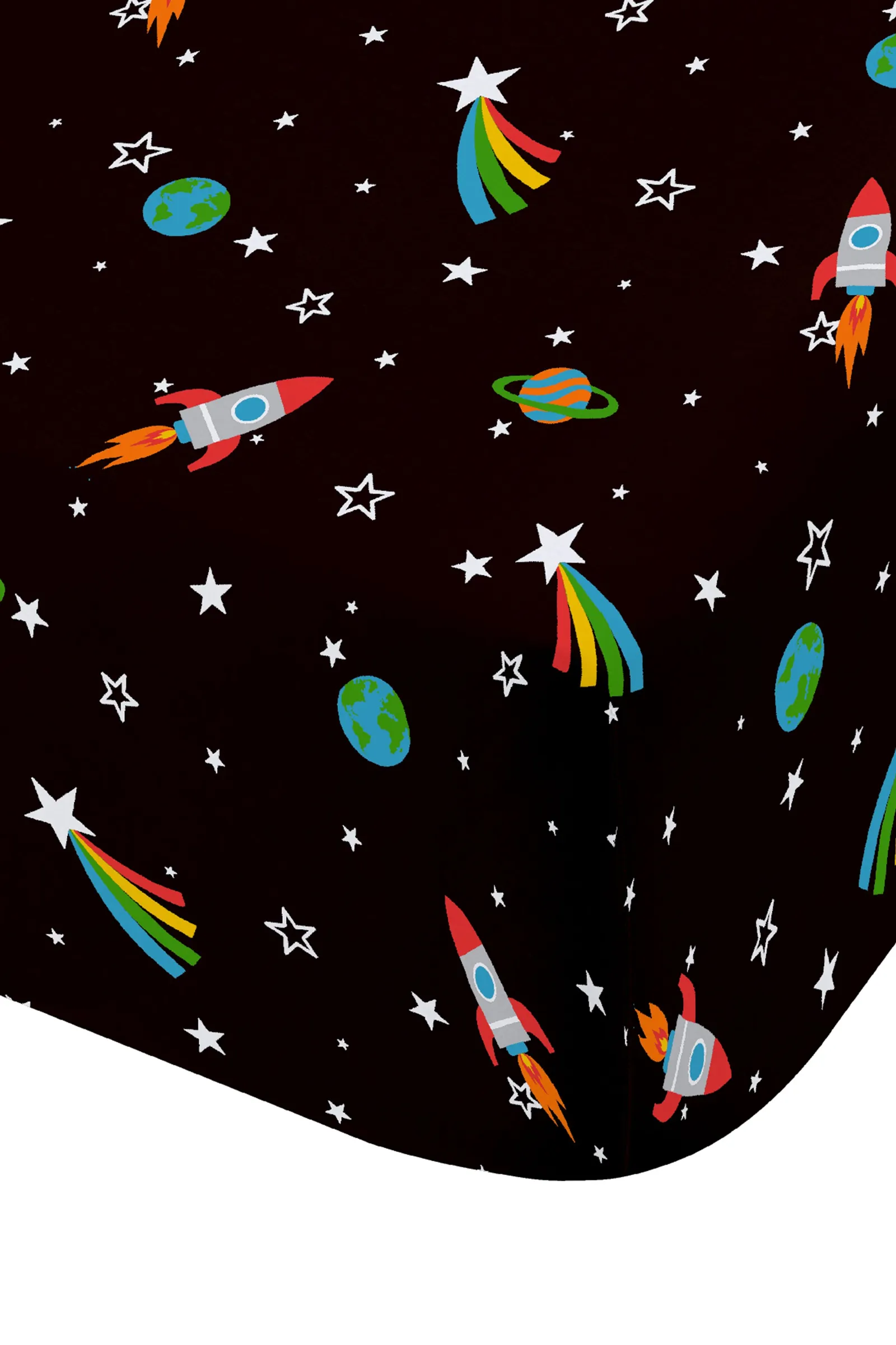 Catherine Lansfield 'Rainbow Rockets' Fitted Sheet in Black 3