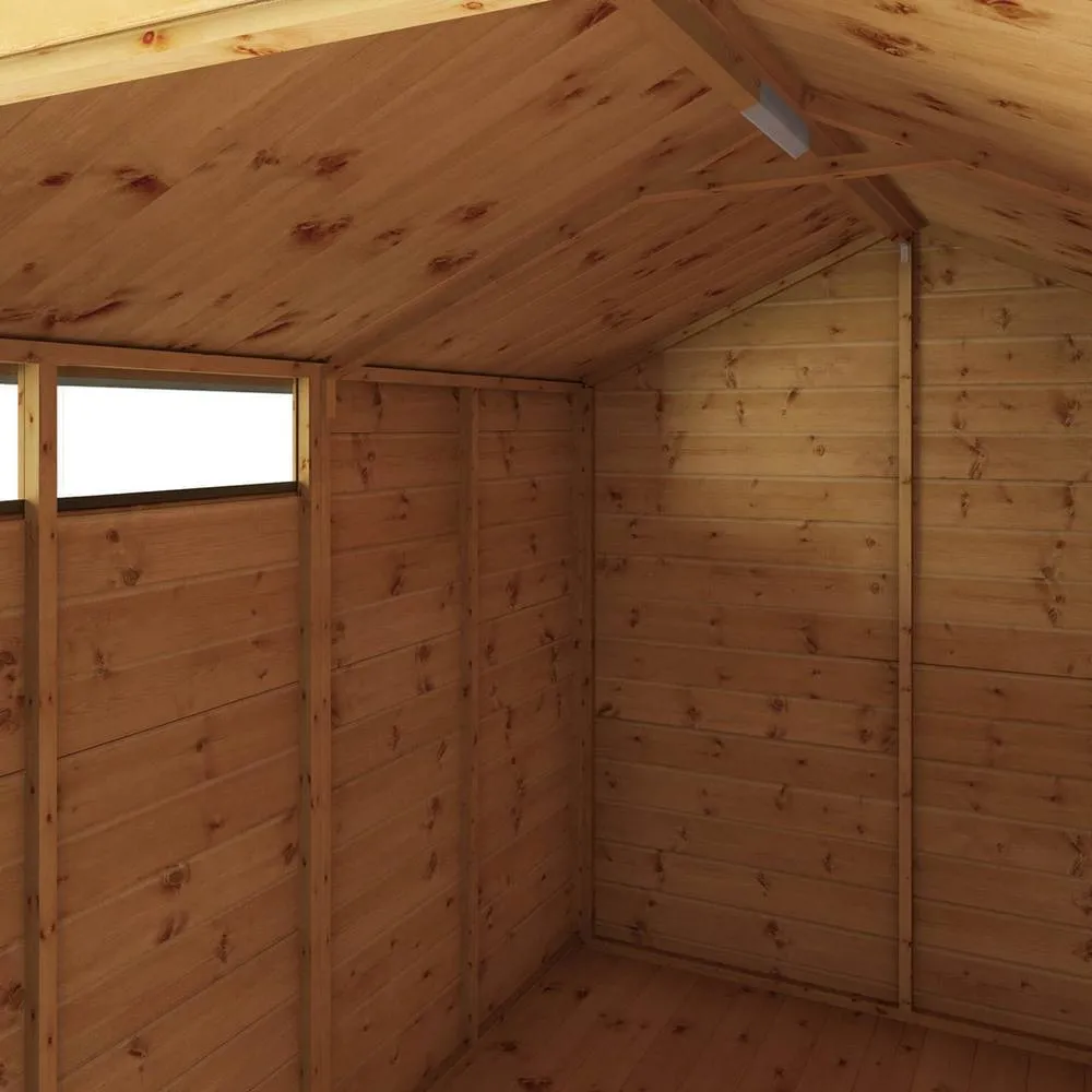 Mercia 8 x 6 Feet Shiplap Security Apex Shed - L240.8 x W189.2 x H198.9 cm in Brown 6
