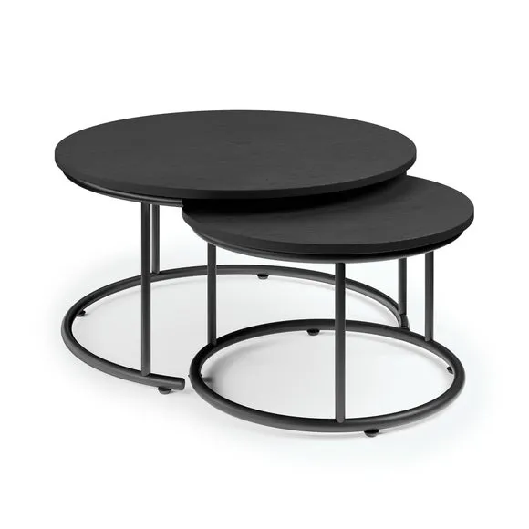 Fulton Coffee Nest of Tables, Black 2