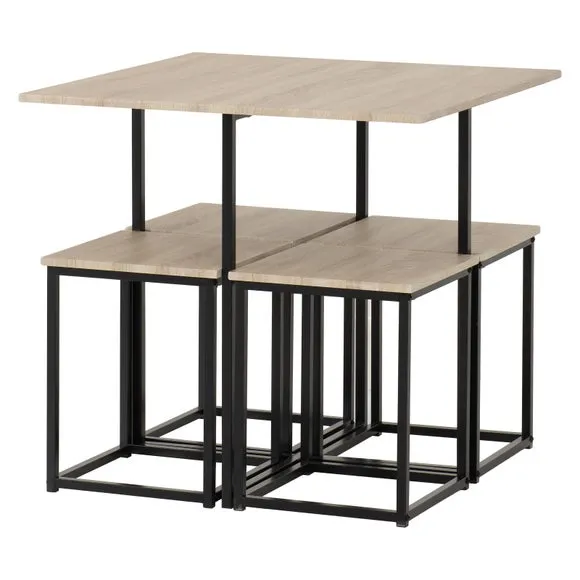 Kent Stowaway Dining Set with 4 Stools 2