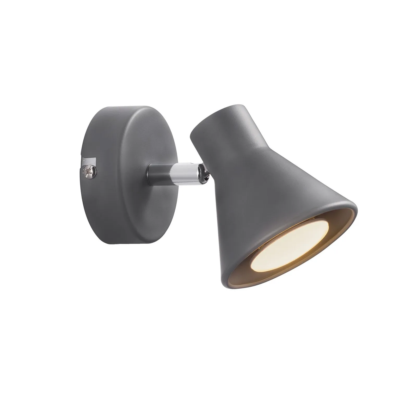 Nordlux Eik Wall Light Grey Metal Bedroom GU10 Switch Plug In/Mains