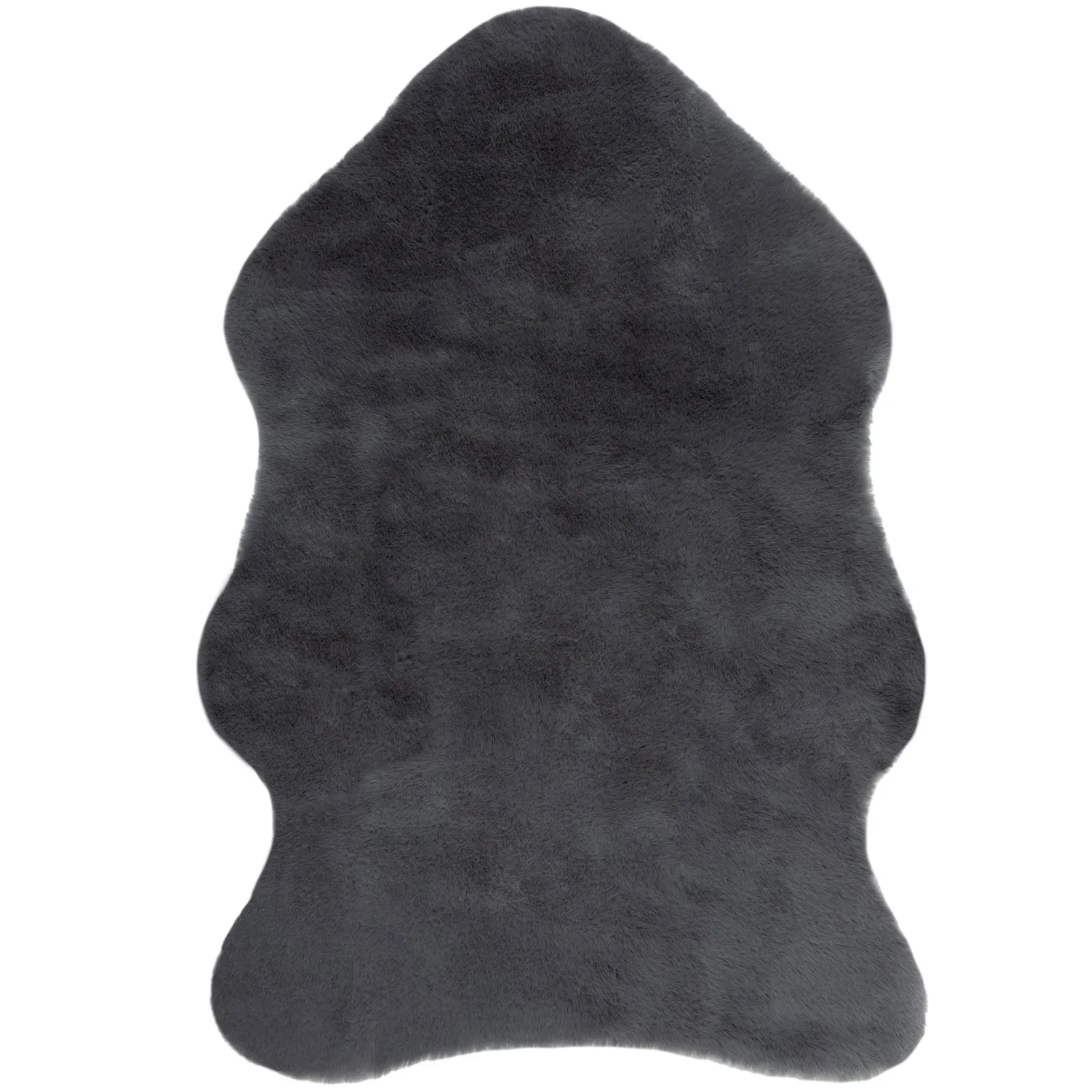 Supersoft Single Pelt Faux Fur Rug Charcoal