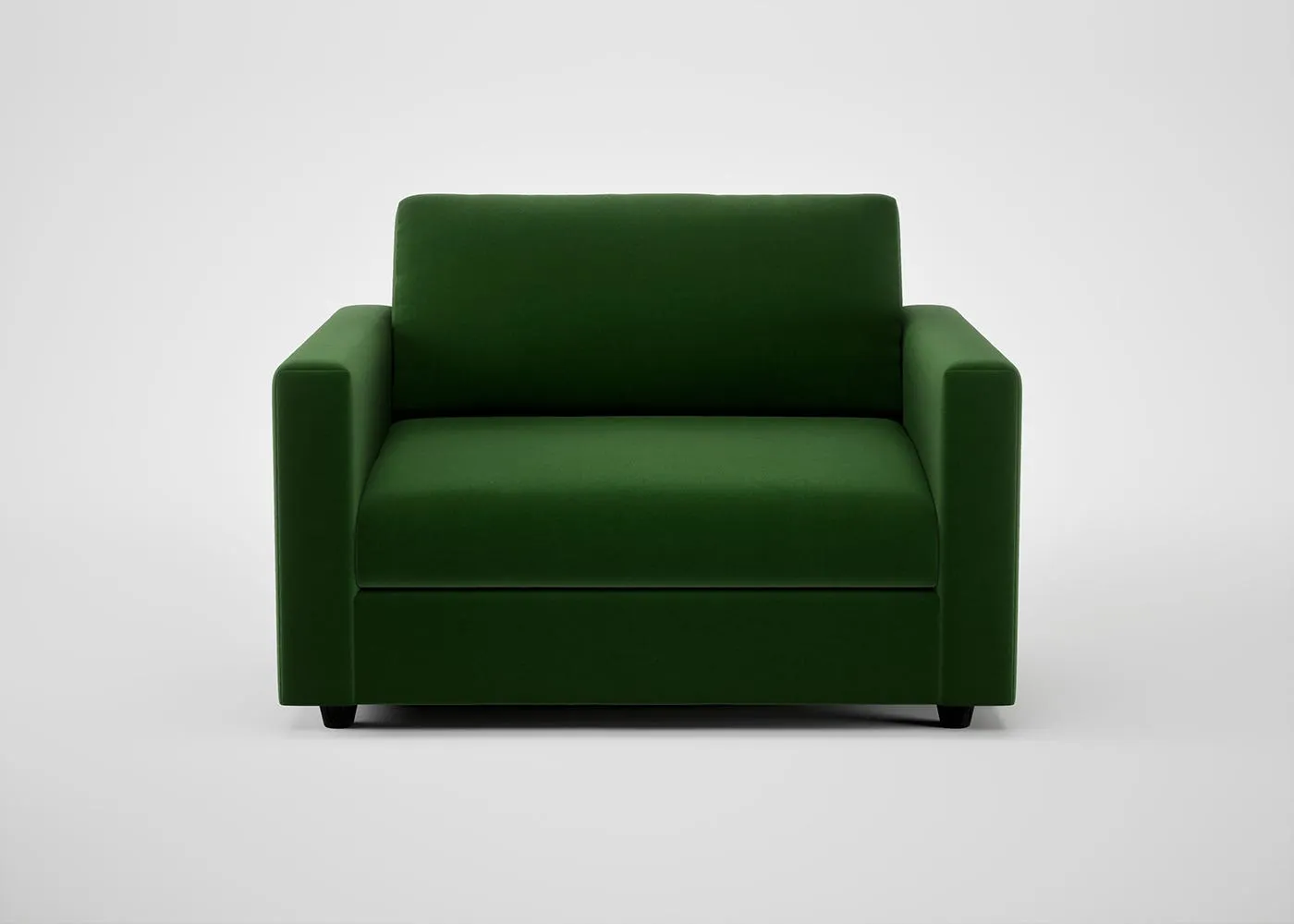 Heal's Nimbus II Loveseat Smart Velvet Forest Black Feet 1