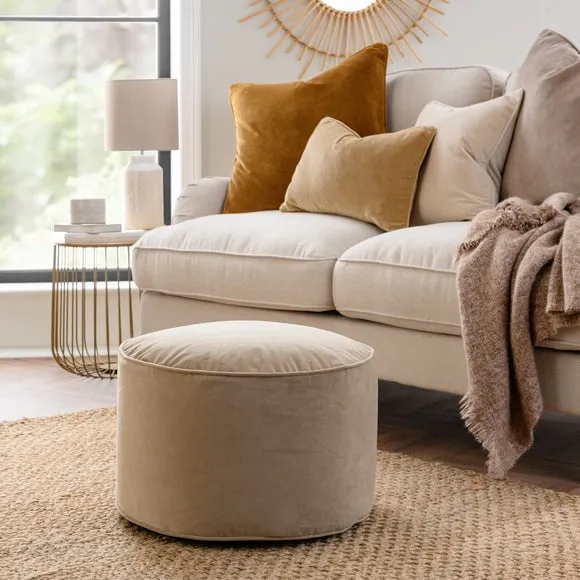 Eliza Velvet Pouffe 1